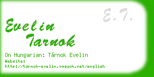 evelin tarnok business card